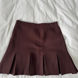 Zara A-Line Skirt in Rich Brown